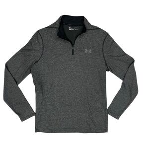 Under Armour Gray Quarter-Zip Pullover Loose Heatgear Small